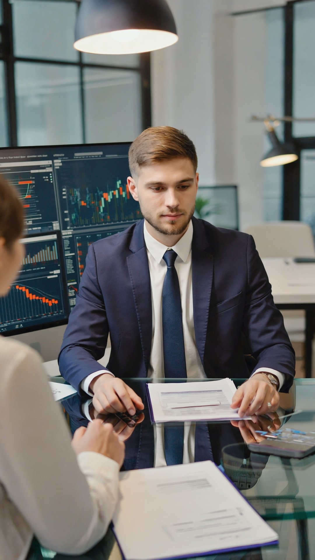 Financial advisor meeting with a client