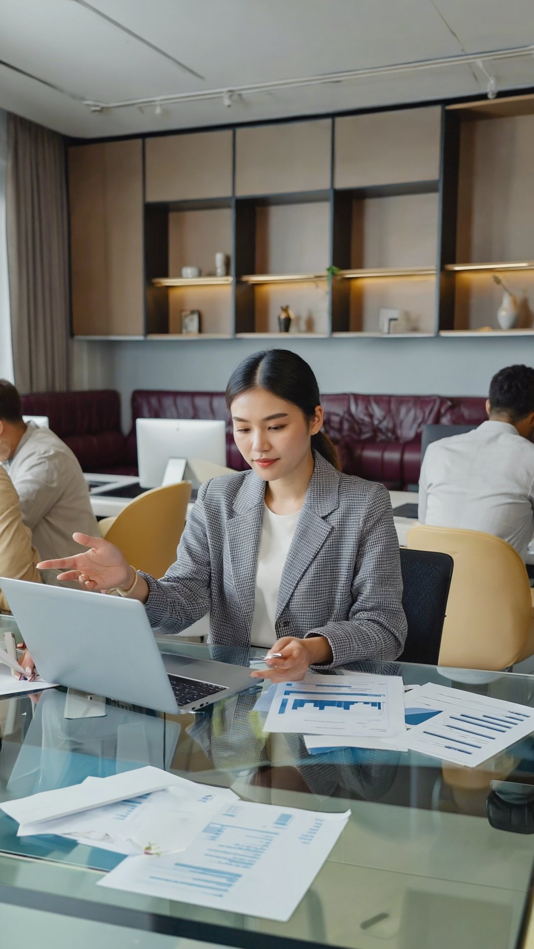 Accountant working with financial reports
